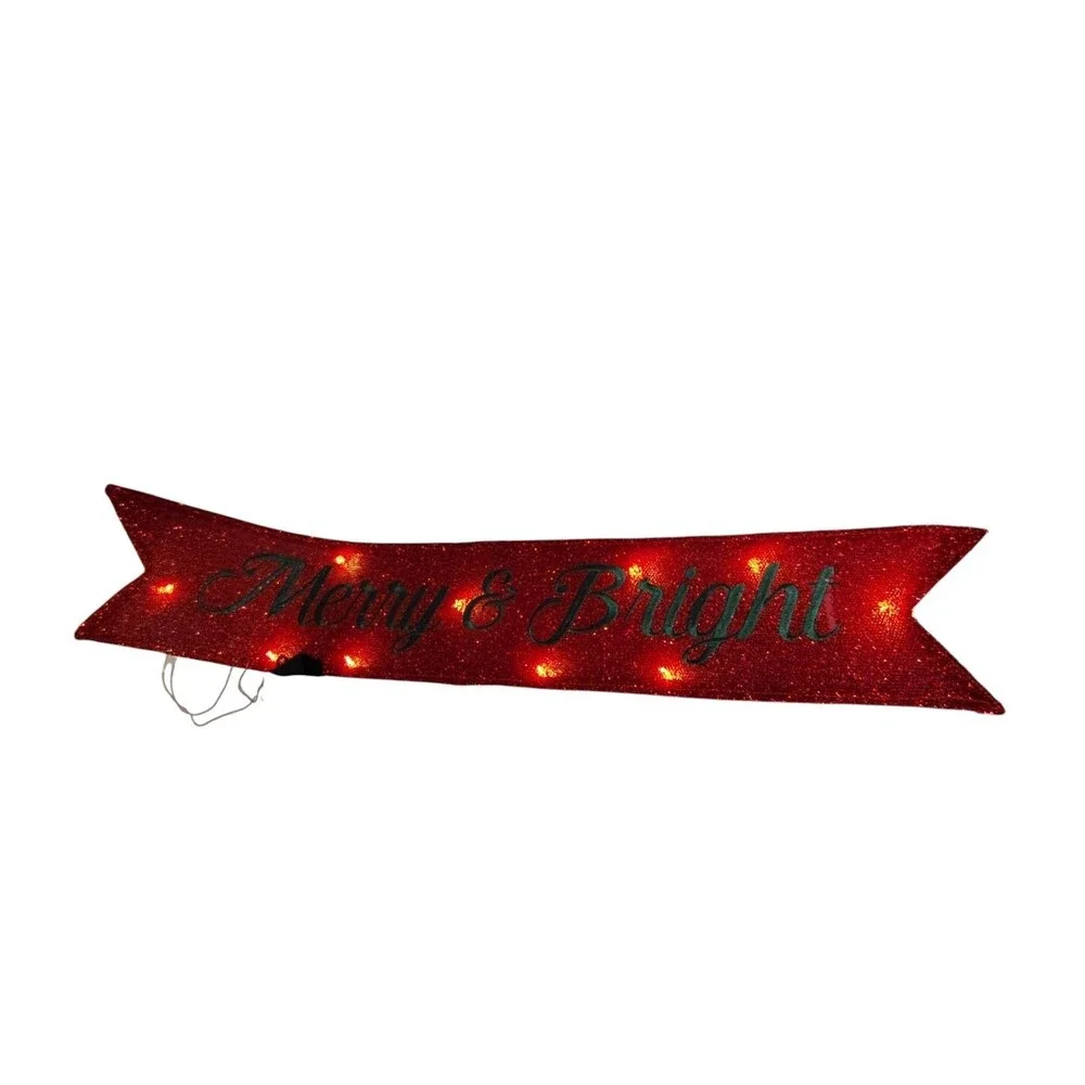 Holiday Time LED Holiday Banner that says 